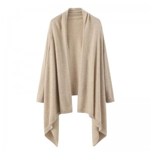 Nhà sản xuất cung cấp cho phụnữ tay áo đan cashmere poncho